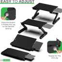 Uncaged Ergonomics WorkEZ Adjustable Computer Keyboard Stand for Desk, Keyboard & Mouse Riser, Ergonomic Portable Stand for Desktop, Computer Keypad Riser for Desk