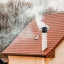 Cone Top Chimney Cap, RoundChimney Cover Cap Outside Roof Fireplace Screen Cover Exterior Stove Pipe Topper (Black, 6in-1)