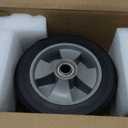 AR-PRO (2-Pack) 8" x 2" Flat Free Solid Rubber Tire and Wheel, 3/4" Axles Bore Hole with 2" Offset Hub, Compatible with 8 Inche Wheel for Dolly Trolley Hand Trucks Garden Wagon Cart