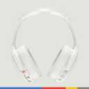 Skullcandy Crusher Evo Wireless Bluetooth Headphones with Extra USB-C Charging Cable, Multi-Sensory Bass, Noise Isolating Over-Ear Fit, 40 Hours Battery, Microphone for iPhone Android - Bone