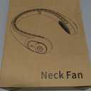 KIDEE Portable Neck Fan, Hands Free Bladeless Fan Rechargeable, 4000mAh Battery Operated USB Wearable Personal Fan, Upgraded Air Volume, 3 Speeds (Purple)