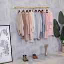 Industrial Pipe Wall Mounted Clothes Hanging Shelves System,Metal Clothing Towel Rack,Garment Rack Perfect for Retail Display,Closet Organization (One Pipe Shelves, Gold, 59" L x 11.8" D)
