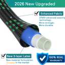 Garden Hose 100 ft, 2026 No Kink Expandable Water Hose 100ft with 10 Function Nozzle, Solid Metal Fittings, Durable Outer Fabric, Lightweight, Flexible, Leak-proof, Stretchy for Watering, Car Washing