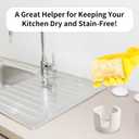 2 x Diatomite Sponge Holder for Kitchen Sink - Kitchen Sink Sponge Holder That Absorbs Moisture Quickly, Diatomite Stone Sink Tray, Absorbent Sink Stone Drying Sponge Rack (Beige)