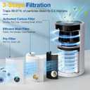 D10 Replacement Filter Compatible with Tailulu D10 Air Purifier, 3-in-1 HEPA D10 Replacement Filter, 2 Pack