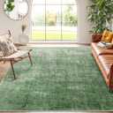 Lahome Green Area Rugs 8x10,Boho 8 x 10 Area Rugs for Living Room,Soft Bedroom Rug 8x10 Under Bed,Modern Abstract Ombre Non-Slip Low-Pile Throw Carpet for Dining Room Office(8'x10',Green)