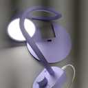 BOHON LED Desk Lamp with USB Charging Port, 3 Color Modes Fully Dimmable Reading Lamp, Auto Dimming Task Lamp, Flexible Neck Table Light for Office Dorm Bedside, Adapter Include (Lilac Purple)