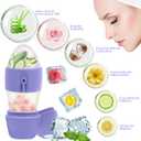 2 x Ice Roller for Face and Eye Massager for Face, Eyes and Neck Naturally Conditioning and Skin Care,De-Puff Eye Bags,Reduce Migraine Pain,Reusable Massage Silicone Ice Mold (Purple)