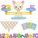 Puppy Balance Counting Toys, Cool Math Learning Games for Boys and Girls, Educational Number Toy Preschool Puppy Balance Counting Toys, Fun Children's Gift STEM Math Games Toys for Kids Age 3+(63 PCS)