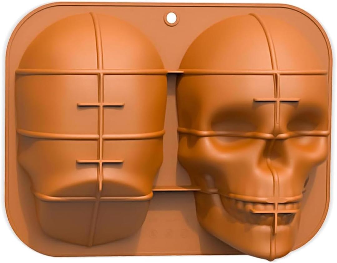 Extra Large Skull Cake Molds for Baking Silicone Cake Pan ToolsDIY Large Skull Cake PanNon-stick Durable Pastry Mould for Birthday Halloween Party8.5in