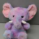 Hopearl Colorful LED Musical Stuffed Elephant Light up Singing Plush Elephish Adjustable Volume Lullaby Animated Soothe Birthday Festival for Kids Toddlers, Rainbow, 11''