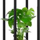37.4" Tall Plant Stands Indoor, Plant Stand indoor Tall ,Plant Pedestal stand,Black Metal Plant Stands Indoor, 2- Tier Modern Corner Plant Stand Rack Shelves , Square Plant Tables for Corner Living