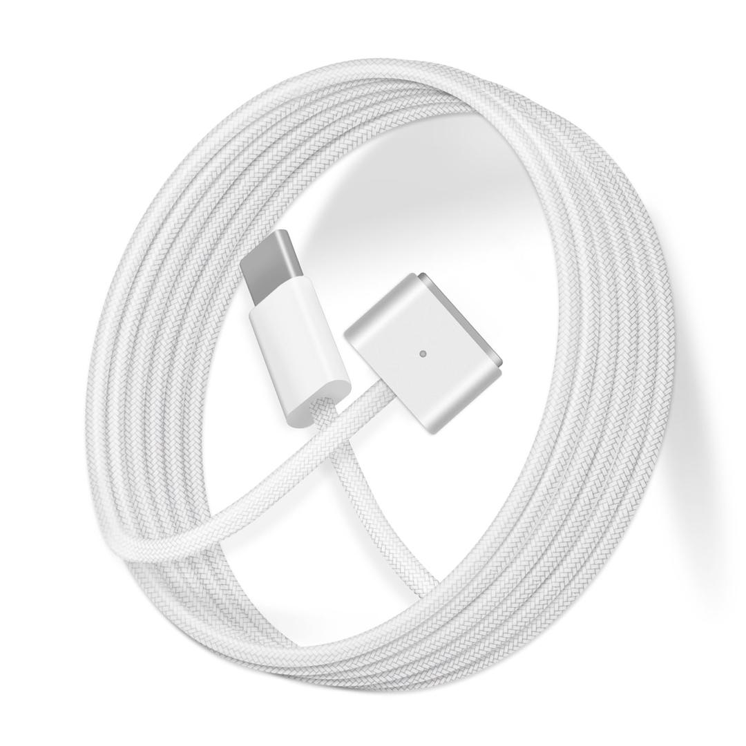 140W USB-C to Magnetic 3 Cable(2m/6.6ft),Compatible with Mac Air 2023/2022(M2),Mac Pro 2023(M1,M2,M3 13-16 inch),MacBook Pro Charger Cord (M2,M3,M4) (Silver)