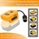 20V to 12V Step-Down Converter for Dewalt 20V Max for Power Battery Adapter Wheel, DC 12V 10A 120W Buck Converter Regulator for Golf Cart RC Car Truck Light & DIY