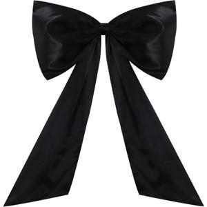 TONIFUL Giant Black Bow 26 x 42 Inch Large Bow for Halloween Decor Christmas Tree Topper Room Wall Front Door Decor Photo Backdrop for Birthday Wedding Graduation Party Outdoor Decorations