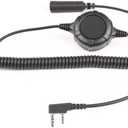 Valhalla PTT Compatible with Baofeng UV-5R & Kenwood 2-Pin Works with Peltor Comtac & MSA Sordin