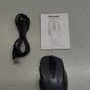 TECKNET Wireless Mouse (BT5.0/3.0 & 2.4G) Rechargeable 4800 DPI Silent USB A & Bluetooth Mouse 6 Buttons, Wide Compatibility - Grey