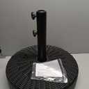 C-Hopetree 88 lb Heavy Duty Water Fillable Round Base Stand Weight for Patio Outdoor Market Table Umbrella, Black