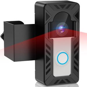 Ring Doorbell Mount, Anti-Theft Video Doorbell Mount for Ring/Blink Camera Doorbell, Adjustable Camera Mount Bracket Accessories for Apartment/Home/Business (Black)