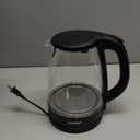 COMFEE' Electric Kettle, 1.7L Hot Water Boiler, 1500W Fast Boil, Glass Electric Tea Kettle with LED Indicator, Auto Shut-Off and Boil-Dry Protection, BPA Free (1.8 Quarts, Deep Black)