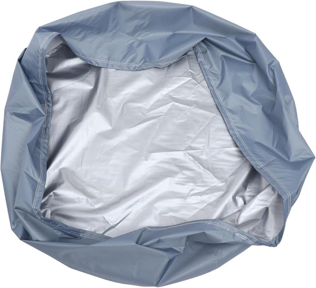 Round Pool Cover and Outdoor Bath Cover Foldable Fits Standard for Use Diameter Height (82x82x30CM, Gray)