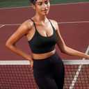 RUNNING GIRL Sports Bras for Women,High Impact Criss-Cross Back Crop Tops Padded Workout Sports Bra High Support(WX3028 Black L) (Black, L)