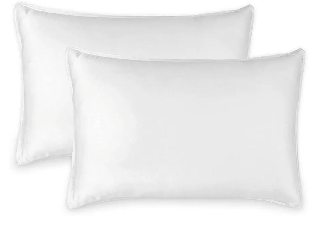 Queen Pillowcases by Pure Bamboo, Genuine 100% Organic Viscose Derived from Bamboo, Luxuriously Soft & Cooling, Double Stitching, Envelope Closure (2 Queen Pillowcases, White) Size 20"*26"