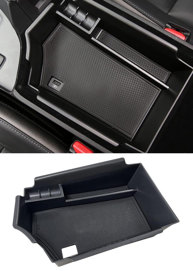 Center Console Armrest Storage Box Compatible with Infiniti QX50 2019-2023/QX55 2022-2023 ABS Tray Insert Organizer Glove Pallet
