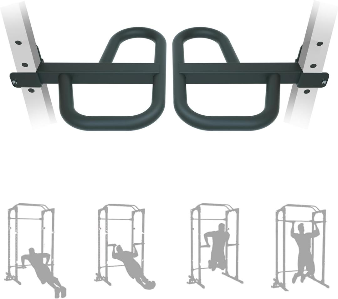 Dip Bar Attachment for 2"x2" Squat Rack, Heavy Duty Power Rack Attachment with 5/8" or 1" Hole