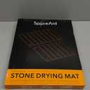 SpaceAid 2 Pack Stone Dish Drying Mats for Kitchen Counter, Expandable Absorbent Rack Dish Pad, Quick Dry Diatomaceous Earth Dishes Mat Tray, Absorbing Sink Stone Mat Board (Light Gray) (15.8"L x 11.8"W)