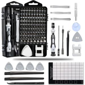 Precision Screwdriver Kit, 130-in-1 Electronics Repair Tool Set Fast Repair Kits for Phone, Computer, Laptop, Camera (Black)