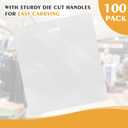Maitys 100 Pcs 24"x24" Large White Plastic Bags with Handles Merchandise Shopping Bags for Small Business, Retail, Boutique Stores, Gifts