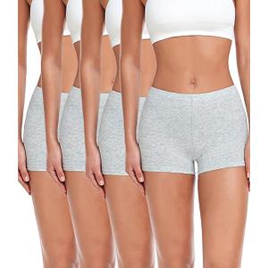 wirarpa Women's Boyshorts Panties Cotton Boxer Briefs for Ladies Underwear Shorts with Cotton Crotch 4 Pack