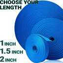 TECEUM 3/4" & 5/8" & 1" & 1.5" & 2" Webbing  10 25 50 Yards  40+ Colors  Heavy Duty 1 Inch 1.5 Inch 2 Inch Backpack Straps  Webbing for Outdoors Indoors Crafting DIY (Simple Blue)