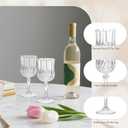 7OZ Plastic Wine Glasses, Reusable Vintage Goblets Unbreakable Drinking Glasses Crystal Water Cups Champagne for Wedding, Parties (100, Clear) 6.69 inches x 2.75 inches