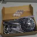 SR SUN RISE Filtered Shower Head with Handheld High Pressure 9 Spray Mode Showerhead Detachable Shower Head Water Softener Filters Beads for Hard Water Remove Chlorine 4 Filters Chrome