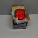 Partsam 12V Submersible Square Led Trailer Light,Red White LED Stop Turn Tail License Brake Running Light Lamp for Trailers Under 80" Boat Trailer Truck Marine Camper RV Snowmobile,IP68,DOT Compliant