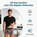 Carer Mens Incontinence Underwear – Moderate to Heavy Absorbency, Front-to-Back Coverage Day & Night Protection, Washable & Reusable Leakproof Boxer Briefs, 2-Pack, Medium