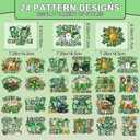 Rngmsi Dtf Transfers Ready to Press - 24 Pcs St. Patrick's Day Iron on Patches for T-Shirts, Lucky Shamrock Iron on Stickers Clover Heat Transfer Vinyl Decals for DIY Fabric Clothes Decor