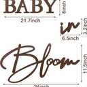 Baby in Bloom Sign, Brown Felt Letter Baby Shower Sign Baby in Bloom Party Decor Backdrop for Boy or Girl Baby Shower Gender Reveal 1st Birthday - Brown