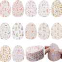 SmoothNovelty 36 Pcs Fillable Fabric Easter Eggs Colorful Reusable Cloth Egg Shaped Container for Easter Hunt Filling Treats Candy, Party Favor, Basket Stuffers, Prize Supplies (Rustic)