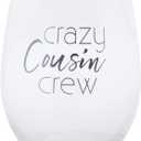 Elanze Designs Crazy Cousin Crew 14 Ounce Blue Stemless Wine Glass Tumbler