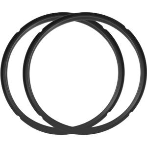 uxcell 2 Pcs Silicone Sealing Ring for Pressure Pot 5/6QT, Pressure Pot Inner Gasket Seal Rings Pressure Cooker Replacement Parts, Black