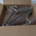 50 Pack Metal Coat Hangers Clothing Hangers Heavy Duty, Stainless Steel for Coat Clothes Shirt Suit Pant, 16.4 Inch Silver Wire Hanger