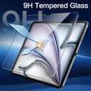 JETech Screen Protector for iPad Air 13-Inch M4/M3/M2 (2026/2025/2024), 9H Tempered Glass Film, HD Clear, 2-Pack