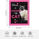 Cat Blanket Super Soft Warm Fluffy Flannel Siamese Cat Throw Blanket Cozy Fuzzy Plush Lovely Cute Pet Bedding Blanket Gift for Boys Girls Kids Teens Adults Couch Sofa 50"x40"