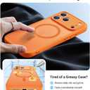 Magnetic for iPhone 17 Pro Max Case, Full Camera Protection, Compatible with MagSafe, Military-Grade Shockproof, Anti-Slip, Matte Slim Cover for i Phone 17 Pro Max Phone Case 6.9", Orange