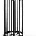 Bunoxea Toilet Paper Holder Stand, Freestanding Toilet Tissue Organizer, Minimalistic Storage Solution, Reserve Mega Rolls-Modern Black