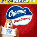 Charmin Ultra Strong Toilet Paper, 6 Mega = 24 Regular Rolls, 2-Ply, White