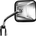 Fit System Passenger Side Mirror for Jeep CJ, Stainless Steel, Foldaway, Manual